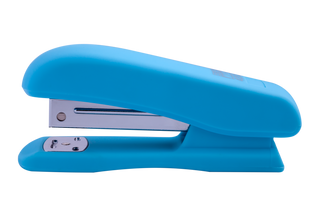 Степлер Buromax Rubber Touch №24, 26 (20арк) пластиковий, блакитний