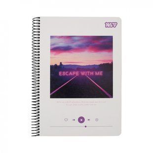 Блокнот А5 80арк., в клітинку, на спіралі, тверда обкладинка Yes Escape with me
