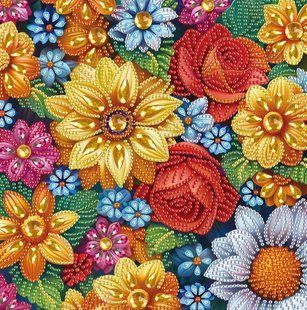 Алмазна мозаїка 25*25см Квіткова колекція BrushMe