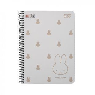Блокнот А5 80арк., в клітинку, на спіралі, тверда обкладинка Yes Miffy
