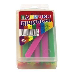 Рахункові палички пластикові яскраві 30шт Атлас