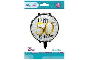 Кулька повітряна фольгована з цифрами Happy 50th Birthday 10шт ООПТ