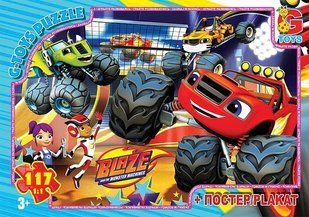 Пазли 117ел 21*30см Blaze+постер G-Toys ZE020