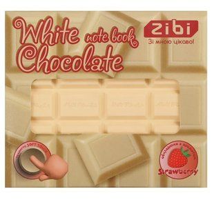 Блокнот 90*90мм 80арк., без лініювання, ароматизована обкладинка Soft touch White Chocolate ZiBi