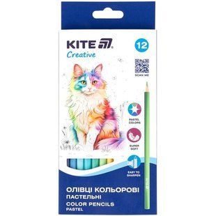 Олівці кольорові Kite Creative Pastel 12 кольорів