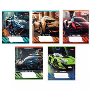 Зошит шкільний 1Вересня 96 аркушів лінія AI cars (5)
