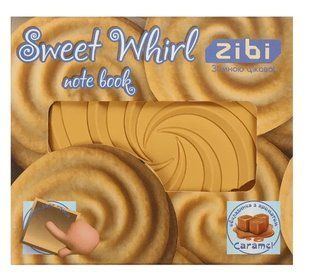 Блокнот 90*90мм 80арк., без лініювання, ароматизована обкладинка Soft touch Sweet Whirl ZiBi