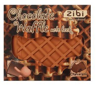 Блокнот 90*90мм 80арк, без лініювання, ароматизована обкладинка Soft touch Chocolate Waffle ZiB