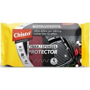 Губка кухонна 4шт Protector Chisto