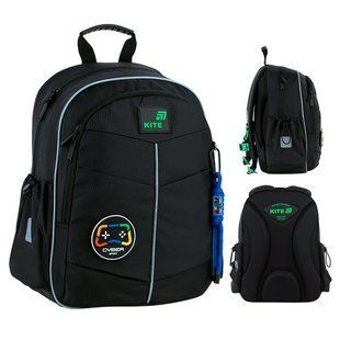 Рюкзак шкільний для хлопчика Kite Education 771 Cyber 36*25*12см чорний