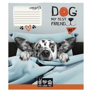 Зошит шкільний Yes 36 аркушів лінія Dog my best friend (15)