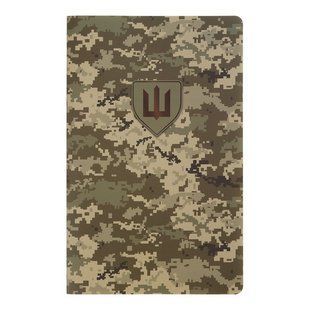 Блокнот А5 64арк., в клітинку, обкладинка синтетичний камінь Buromax Military піксель