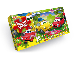 Пазли 20 ел. м'які 230x165 Supercars 08-06 Danko Toys