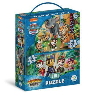 Пазл 2в1 24-36ел 20*27см Пригоди у Джунглях Dodo