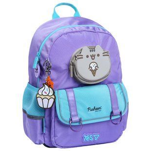 Рюкзак шкільний для дівчинки Yes -104S Pusheen Summer 37*28*13см фіолетовий