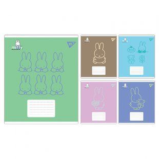Зошит шкільний Yes 12 аркушів коса лінія Miffy Bunny (25)