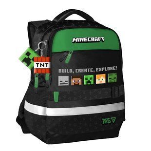 Рюкзак шкільний для хлопчика Yes S-52S Ergo Minecraft Reality 37*28*15см чорний