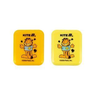 Стругачка Kite Garfield з контейнером, 1 отвір, прямокутна, мікс кольорів (24)