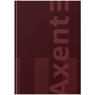 Зошит А4 96арк., в клітинку, тверда обкладинка Axent One color бордовий