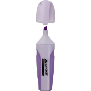 Маркер текстовий Buromax Pastel 2-4мм клиноподібний, з гум. вставками, лавандовий