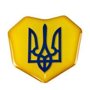 Наліпка об'ємна 3D Серце України 35*35мм Unison