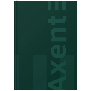 Зошит А4 96арк., в клітинку, тверда обкладинка Axent One color зелений