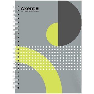 Зошит А5 96арк., в клітинку, на спіралі, тверда обкладинка Axent №18