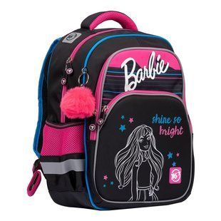 Рюкзак шкільний для дівчинки Yes Barbie S-40 38*30*17см чорно-малиновий