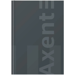 Зошит А4 96арк., в клітинку, тверда обкладинка Axent One color сірий