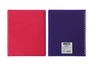 Зошит В5 96арк., в клітинку, на спіралі, пластикова обкладинка Buromax Fuchsia