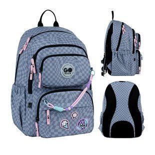 Рюкзак підлітковий GoPack Education Pixel Mood 120M-2 42*30*19,5см сірий
