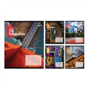 Зошит шкільний Yes 24 аркуша клітинка City perspectives (20)