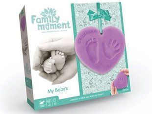 Набір для відбитків ніжки і долоньки Family moment фіолетовий Укр Danko Toys