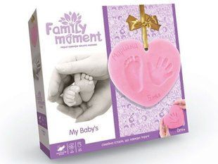 Набір для відбитків ніжки і долоньки &laquo;Family moment&raquo; рожевий Danko Toys