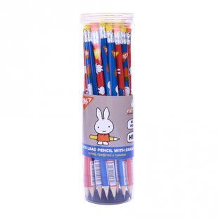 Олівець чорнографітний Yes Miffy круглий з гумкою, мікс видів (36)