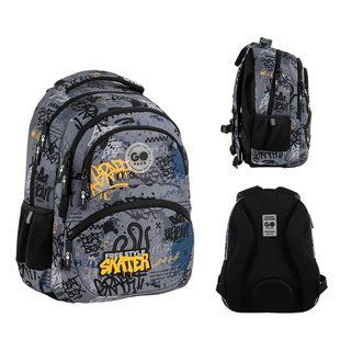 Рюкзак шкільний для хлопчика GoPack Education 175M-5 Free Style 40*30*15см сірий