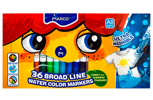 Фломастери Marco Super Washable Jumbo 36 кольорів