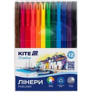 Набір лінерів Kite Creative 12шт 12 кольорів