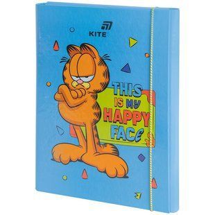 Папка для праці картонна на гумці А4 Kite Garfield
