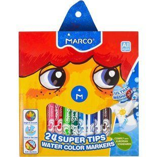 Фломастери Marco Super Washable 24 кольори (6)