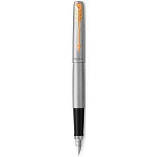 Ручка Parker Jotter Stainless Steel GT FP пір'яна 1мм, корпус металевий з позолотою