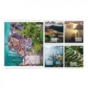Зошит шкільний Yes 48 аркушів клітинка Travel line (10)