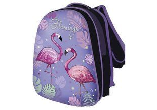 Рюкзак шкільний каркасний для дівчинки Kidis Flamingo 39*30*18 см фіолетовий