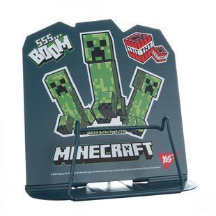 Підставка для книг металева фігурна Yes Minecraft Creeper 16,5*17*16см