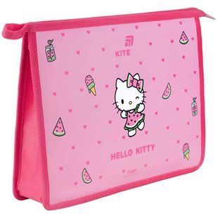 Папка для зошитів пластикова на блискавці А4+ Kite Hello Kitty