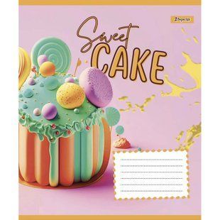 Зошит шкільний 1Вересня 18 аркушів клітинка Sweet cake (25)