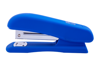 Степлер Buromax Rubber Touch №24, 26 (20арк) пластиковий, синій