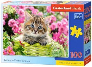 Пазли 100ел 40*29см КОШЕНЯ У КВІТКОВОМУ САДУ Castorland