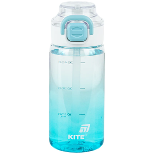Пляшка для води Kite 600мл блакитна