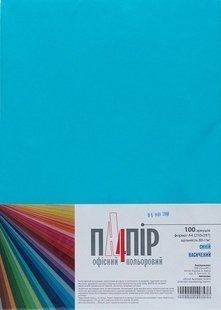 Папір для принтера кольоровий IQ Color А4 100арк 80г/м синій насичений